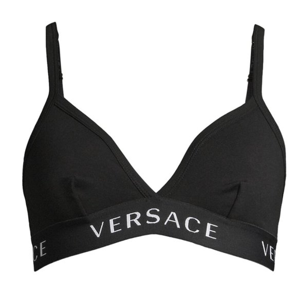 NEW Versace Logo Triangle Bralette  SIZE 2 - Picture 2 of 3